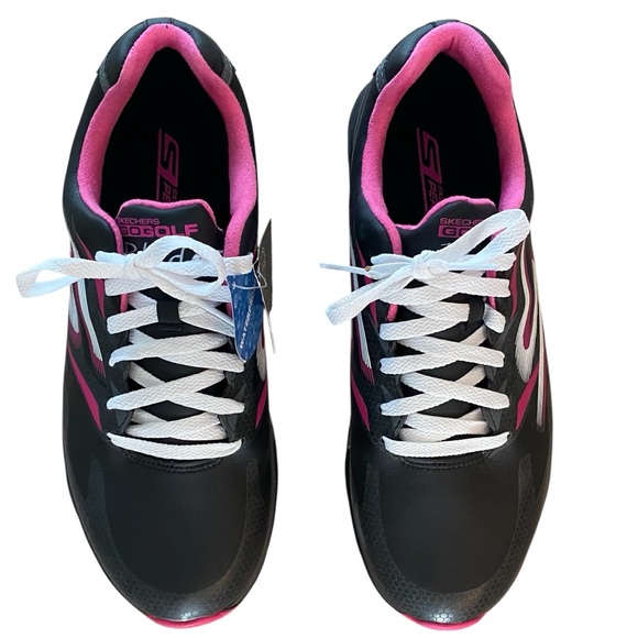 Skechers Women's GoGolf Blade Black & Pink Golf Shoes 9 New Without Box - Picture 3 of 13